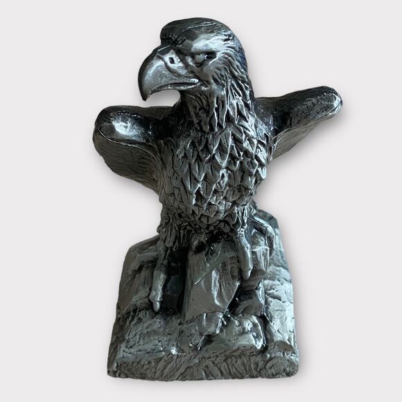 VINTAGE Silver Tone EAGLE Bank by Banthrico Inc Chicago BANK - Picture 1 of 6